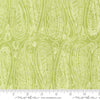 Serena Shores Paisley Kelp quilting cotton fabric by Robin Pickens for Moda Fabrics. Features illustrated paisley seashells on a light green background. 
Cute Little Fabric Shop
