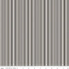 Image of the 1/8 Inch Stripe on Ivory Charcoal quilting cotton fabric by Riley Blake Designs. Features ivory and black stripes. 
Cute Little Fabric Shop