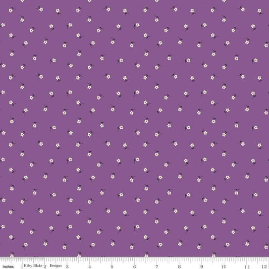 Anne of Green Gables Blossoms C13856 Purple - Riley Blake Designs - Floral Flowers - Quilting Cotton Fabric - Licensed Product
