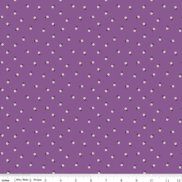 Anne of Green Gables Blossoms C13856 Purple - Riley Blake Designs - Floral Flowers - Quilting Cotton Fabric