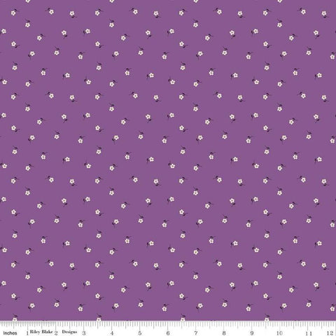 Anne of Green Gables Blossoms C13856 Purple - Riley Blake Designs - Floral Flowers - Quilting Cotton Fabric