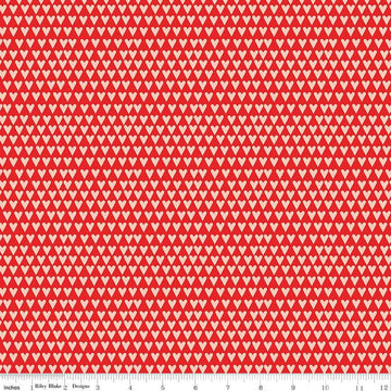 Image of the You & Me Hearts Pink quilting cotton fabric by Sandy Gervais for Riley Blake Designs. Features small hearts on a red background.
Cute Little Fabric Shop