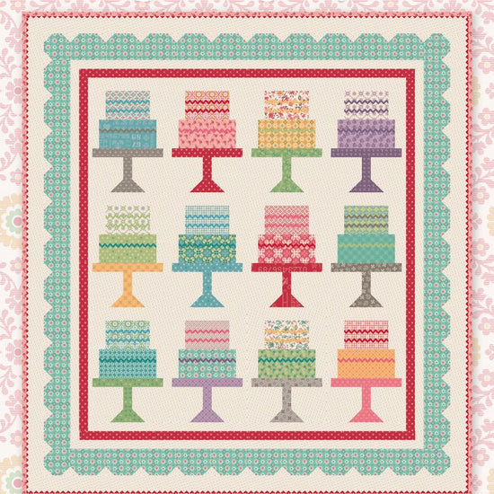 Image of the Cake Walk quilt kit by Lori Holt for Riley Blake Designs. Features tiered cakes on a quilt.
Cute Little Fabric Shop