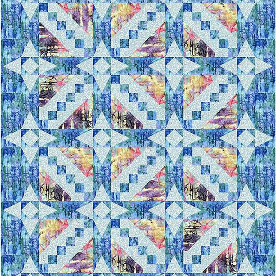 Image of the Dear Eliza Quilt Pattern by Black Cat Creations. Features star patterns on a quilt. 
Cute Little Fabric Shop