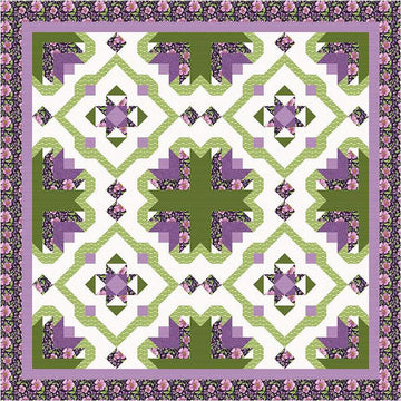 Image of the Barnwood Flowers quilt pattern by Ashley Hough Designs for Riley Blake Designs. Features a floral pattern quilt. 
Cute Little Fabric Shop