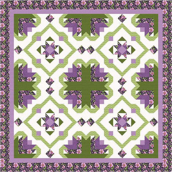 Image of the Barnwood Flowers quilt pattern by Ashley Hough Designs for Riley Blake Designs. Features a floral pattern quilt. 
Cute Little Fabric Shop