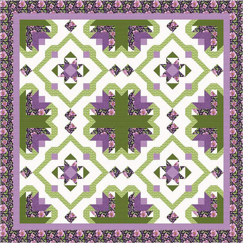 Image of the Barnwood Flowers quilt pattern by Ashley Hough Designs for Riley Blake Designs. Features a floral pattern quilt. 
Cute Little Fabric Shop