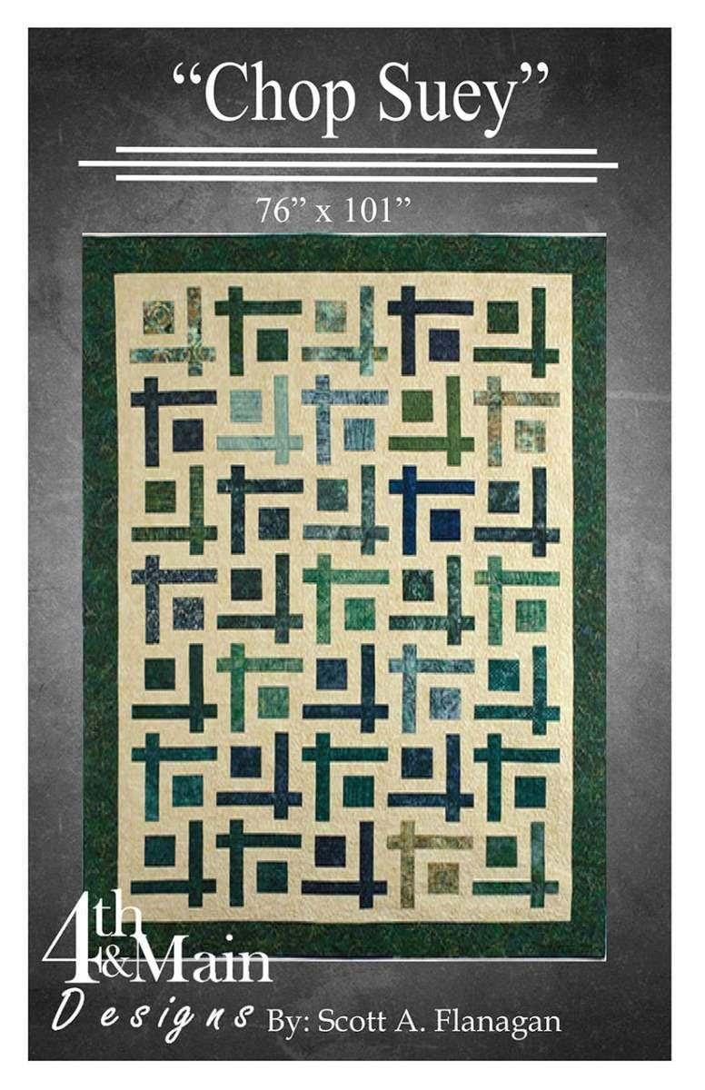 Image of the Chop Suey quilt pattern by 4th and Main Design for Riley Blake Designs. Features a square and line quilt. 
Cute Little Fabric Shop
