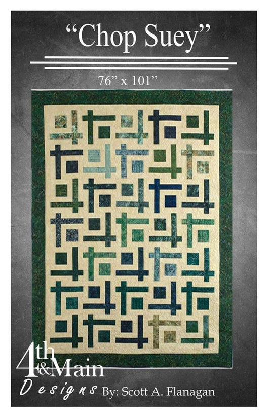 Image of the Chop Suey quilt pattern by 4th and Main Design for Riley Blake Designs. Features a square and line quilt. 
Cute Little Fabric Shop