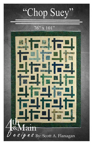 Image of the Chop Suey quilt pattern by 4th and Main Design for Riley Blake Designs. Features a square and line quilt. 
Cute Little Fabric Shop