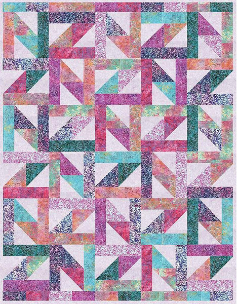 Image of the Sisterhood quilt pattern by Villa Rosa Design for Riley Blake Designs. Features a lined quilt pattern. 
Cute Little Fabric Shop