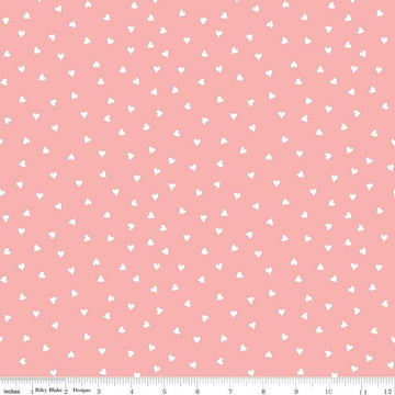 Image of the Take Heart Small Hearts Pink quilting cotton fabric by J. Wecker Frisch for Riley Blake Designs. Features scattered small hearts on a pink background.
Cute Little Fabric Shop