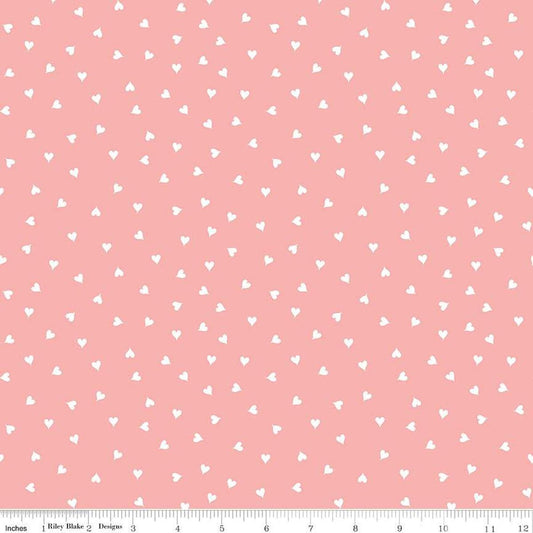 Image of the Take Heart Small Hearts Pink quilting cotton fabric by J. Wecker Frisch for Riley Blake Designs. Features scattered small hearts on a pink background.
Cute Little Fabric Shop