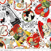 Image of the Take Heart Valentine Card Toss White
 quilting cotton fabric by J. Wecker Frisch for Riley Blake Designs. Features vintage valentine images on a white background.
Cute Little Fabric Shop