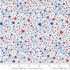 Image of the Play Ball Stars Chalk quilting cotton fabric by Moda Fabrics. Features novelty stars on a cream background. 
Cute Little Fabric Shop