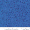 Image of the Play Ball Stars Bluejay quilting cotton fabric by Moda Fabrics. Features novelty stars on a blue background. 
Cute Little Fabric Shop