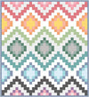 Image of The Stella Quilt Quilt Pattern by Kitchen Table Quilting for Riley Blake Designs. Features a diamond quilt pattern. 
Cute Little Fabric Shop