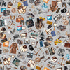 Image of the True Detective Everything Detective Gray quilting cotton fabrics by Morris Creative Group for QT Fabrics. Features scattered detective gear on a gray background.
Cute Little Fabric Shop