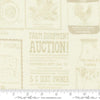 Image of the Farmstead Advertisements Tonal Porcelain quilting cotton fabric by Stacy Iest Hsu for Moda Fabrics. Features novelty farm advertisements on a cream background. 
Cute Little Fabric Shop