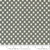 Image of the Farmstead Gingham Charcoal quilting cotton fabric by Stacy Iest Hsu for Moda Fabrics. Features printed diagonal gingham on a gray background. 
Cute Little Fabric Shop
