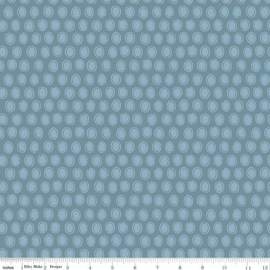SALE Countryside Dot C14536 Storm - Riley Blake Designs - Dots Dotted - Quilting Cotton Fabric