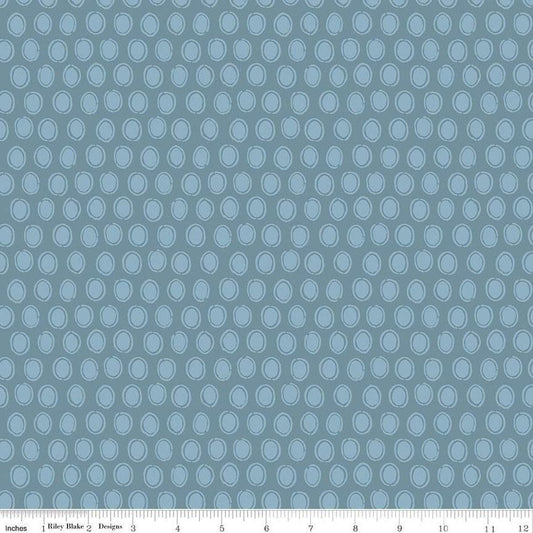 Fat Quarter End of Bolt - SALE Countryside Dot C14536 Storm - Riley Blake Designs - Dots Dotted - Quilting Cotton Fabric
