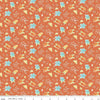 SALE Happy at Home Flowers C13702 Salmon - Riley Blake Designs - Floral Butterflies Dragonflies - Quilting Cotton Fabric
