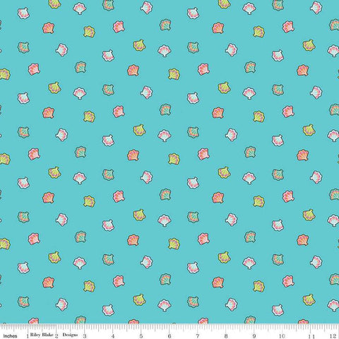 Mer-Mazing Seashells C14193 Blue by Riley Blake Designs - Shells - Quilting Cotton Fabric