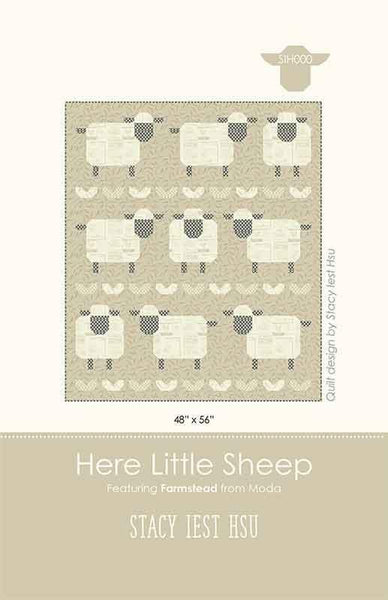 Image of the Here Little Sheep quilt pattern by Stay Iest Hsu for Moda Fabrics. Features small sheep on a quilt pattern.
Cute Little Fabric Shop