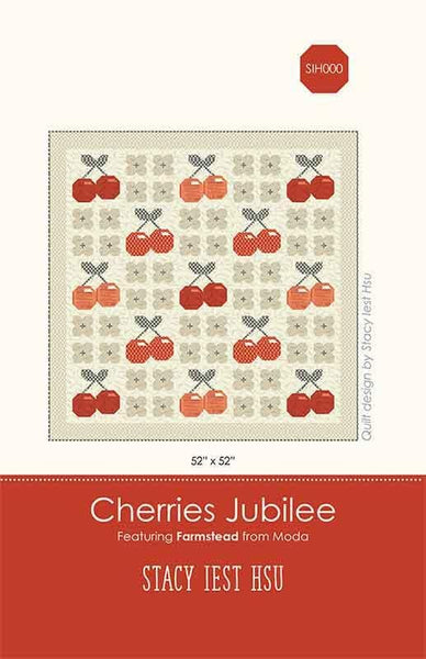 Image of the Cherries Jubilee quilt pattern by Stay Iest Hsu for Moda Fabrics. Features cherries and flowers on a cream background.
Cute Little Fabric Shop