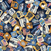 Image of the American Heroes Police Motifs Overlapping Patches Navy quilting cotton fabric by QT Fabrics. Features overlapping patches on a dark blue background.
Cute Little Fabric Shop