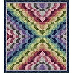 Image of the Vibe 45 inch Vibrant Ripples Quilt Pattern by QT Fabrics. Features a pattern of ripples and lines in every color.
Cute Little Fabric Shop
