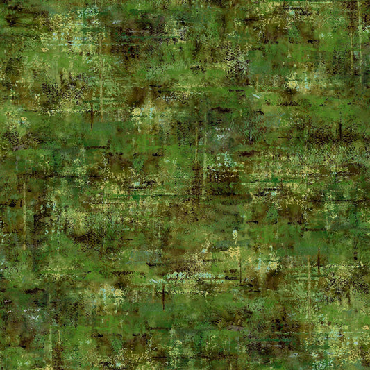 Image of the Vibe Mottled Blender Olive quilting cotton fabric by QT Fabrics. Features a green textured fabric. 
Cute Little Fabric Shop