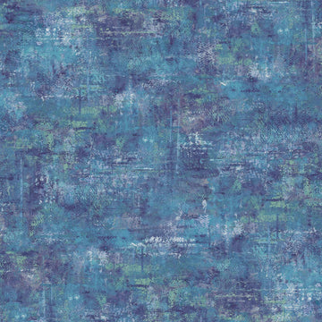 Image of the Vibe Mottled Blender Denim quilting cotton fabric by QT Fabrics. Features a blue textured fabric. 
Cute Little Fabric Shop