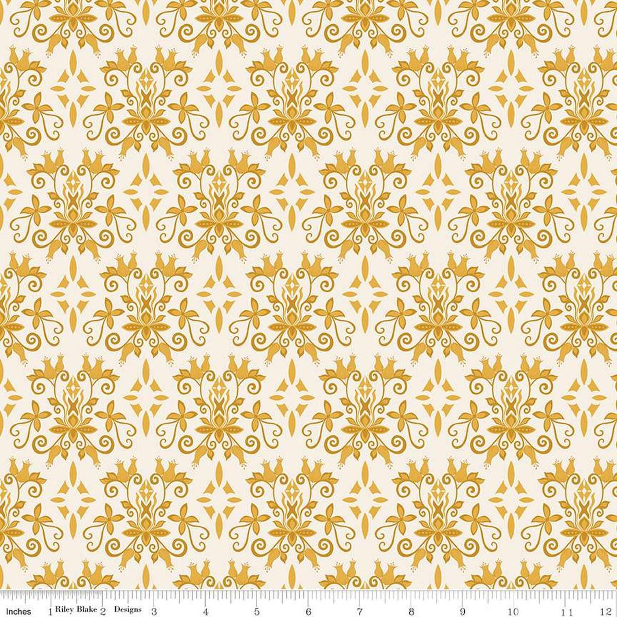Image of the Curated Blooms Damask Cream quilting cotton fabric by Judi Madsen for Riley Blake Designs. Features a floral damask on a cream background.
Cute Little Fabric Shop