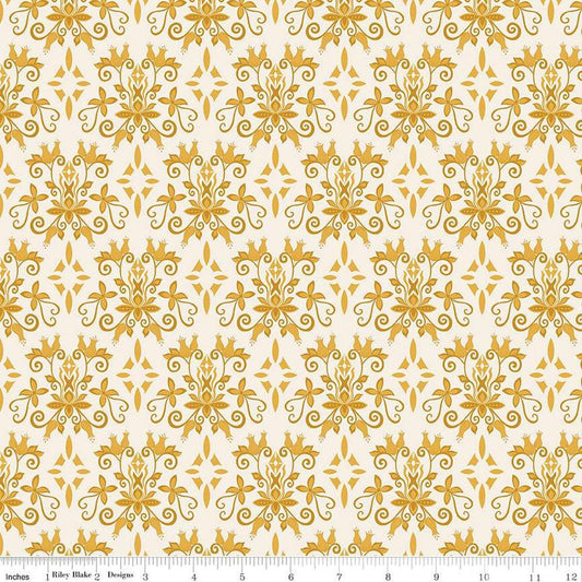 Image of the Curated Blooms Damask Cream quilting cotton fabric by Judi Madsen for Riley Blake Designs. Features a floral damask on a cream background.
Cute Little Fabric Shop