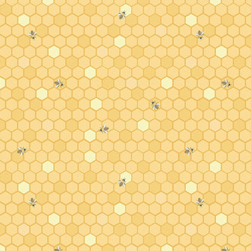 Image of the Sunshine and Sweet Tea Honeycomb quilting cotton fabric by Riley Blake Designs. Features honeycomb patterns. 
Cute Little Fabric Shop