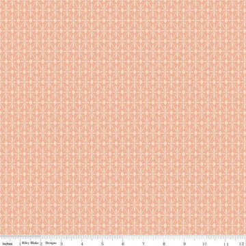 Image of the Curated Blooms Mosaic Diamonds Blush quilting cotton fabric by Judi Madsen for Riley Blake Designs. Features geometric diamonds and dots on a pink background.
Cute Little Fabric Shop