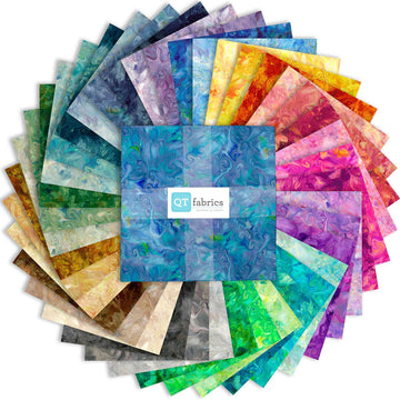 Image of the Mixology 10 Inch Stacker with quilting cotton fabric by QT Fabrics. Features swirl patterns on various colors. 
Cute Little Fabric Shop