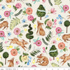 Image of the Sweet Spring Main Ivory quilting cotton fabric by Hester & Cook for Riley Blake Designs. Features flowers on a white background. Cute Little Fabric Shop