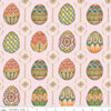 Image of the Sweet Spring Easter Eggs Pink quilting cotton fabric by Hester & Cook for Riley Blake Designs. Features easter eggs on a pink background. Cute Little Fabric Shop