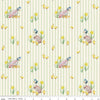 Image of the Peter Rabbit and Friends Duck Stripe Cloud quilting cotton fabric by Beatrix Potter for Riley Blake Designs. Features ducks and ducklings on a cloud background. Cute Little Fabric Shop