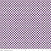 Image of the Check Please! 1/4 inch Check Eggplant quilting cotton fabric by Riley Blake Designs. Features a small printed gingham checkered pattern with purple. Cute Little Fabric Shop