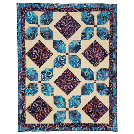 Image of the Double Focus 3 yard quilt by Robertson and Morgan for QT Fabrics. Features a blue quilt. 
Cute Little Fabric Shop