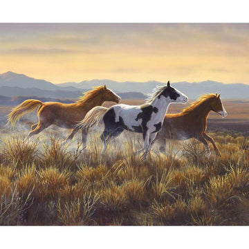 Image of the Wild Horses Open Country Panel quilting cotton fabric by Riley Blake Designs. Features horses with mountains in the background.
Cute Little Fabric Shop