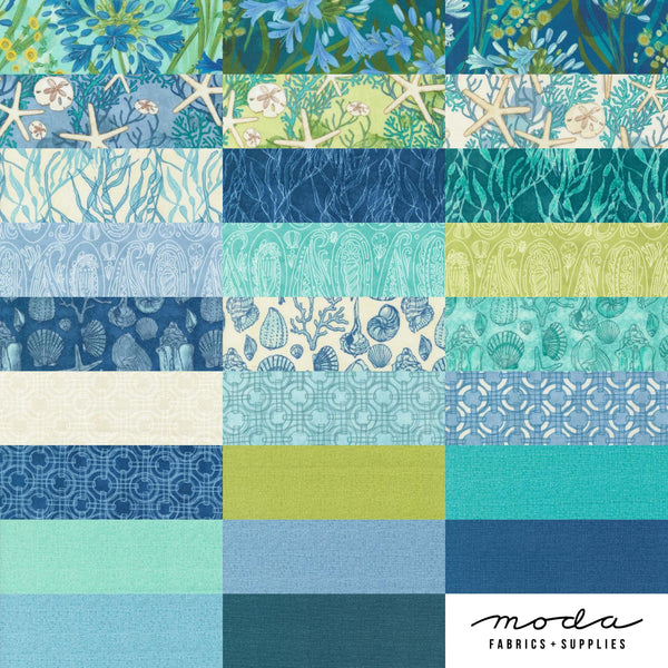 Image of the Serena Shores Storyboard by Robin Pickens for Riley Blake Designs. Features sea themed fabrics. 
Cute Little Fabric Shop
