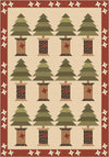 Image of the Noble Spools Quilt Boxed Kit by Karen Walker for Riley Blake Designs. Features Christmas trees with spools at the base. 
Cute Little Fabric Shop