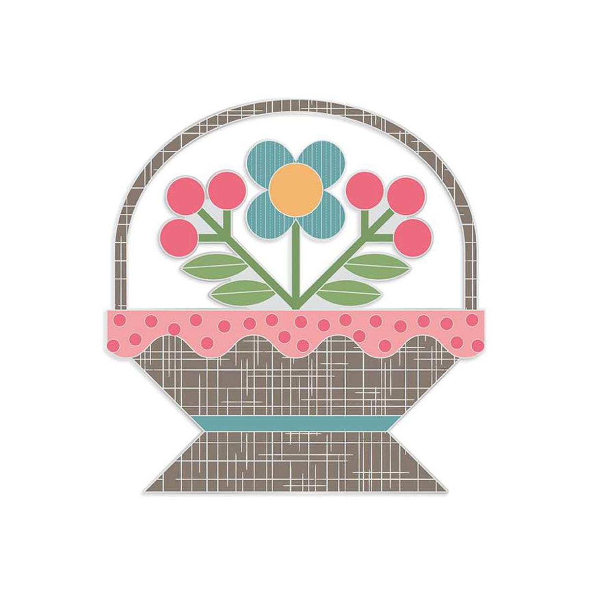 Image of the Flower Basket Needle Minder by Lori Holt for Riley Blake Designs. Features flowers in a basket on a magnet.
Cute Little Fabric Shop