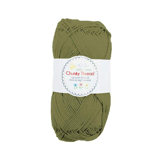 Image of the Chunky Thread Garden Green sport weight thread by Lori Holt for Riley Blake Designs. Features a muted green thread. 
Cute Little Fabric Shop