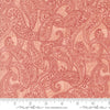 Image of the Sandalwood Adeline Rose Quartz quilting cotton fabric by 3 Sisters for Moda Fabrics. Features a floral fabric on an orange background. Cute Little Fabric Shop